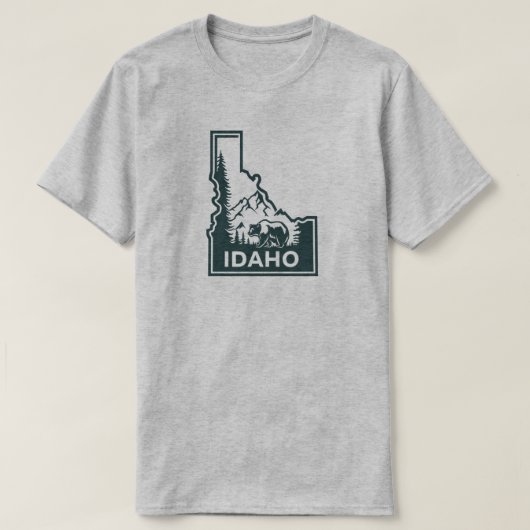 T-shirt Ours Carte Idaho (Design devant)