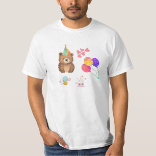 T-shirt Ours célébrant un joyeux anniversaire