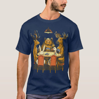 T-shirt Ours Cerf Amoureux des animaux Drôle Hommes Femmes