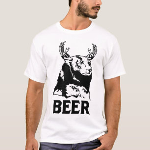 T-shirt Ours + Cerfs communs = bière