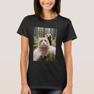T-shirt Ours Chat Drôle Le Dernier Selfie