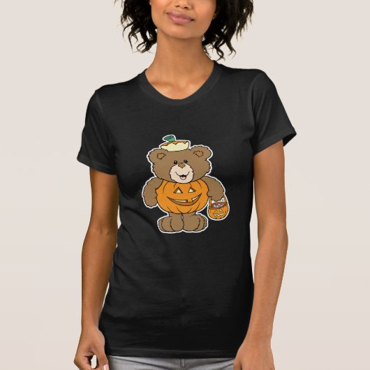 T-shirt Ours Citrouille mignon (Devant)