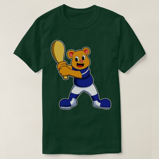 T-shirt Ours comme batteur au baseball (Design devant)