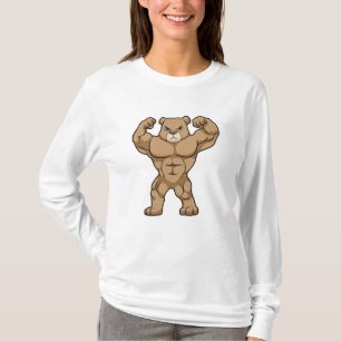 T-shirt Ours comme Bodybuilder avec de grands Muscles
