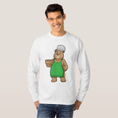 T-shirt Ours comme cuire avec tablier de Cuisine et Bowl (Devant entier)