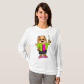 T-shirt Ours comme enseignant avec lunettes (Devant entier)