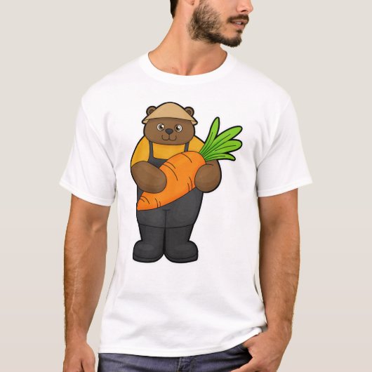 T-shirt Ours comme fermier avec carotte (Devant)
