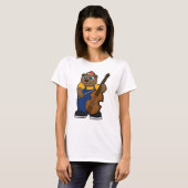 T-shirt Ours comme musicien avec guitare (Devant entier)