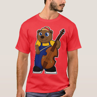 T-shirt Ours comme musicien avec guitare