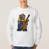 T-shirt Ours comme musicien avec guitare (Devant)