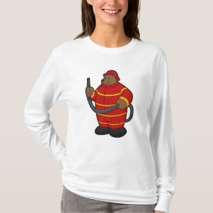 T-shirt Ours comme pompier avec tuyau