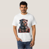T-shirt ours cool blanc (Devant entier)