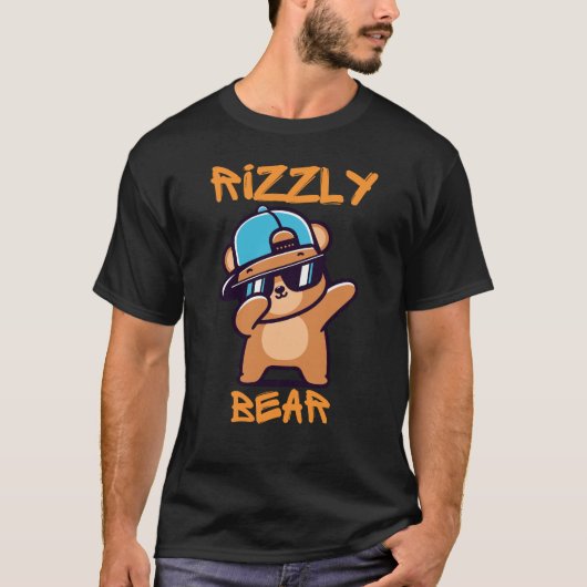 T-shirt Ours Cool Rizzly avec lunettes de soleil (Devant)