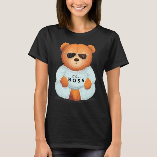 T-shirt Ours cool Teddy Avec Lunettes De Soleil Teddy Le B (Devant)