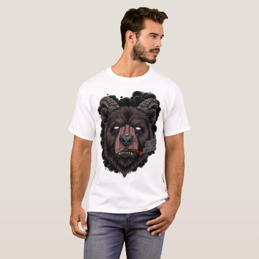 T-shirt Ours cornu mystique (Devant entier)