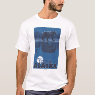 T-shirt Ours dans le clair de lune - Seward, Alaska