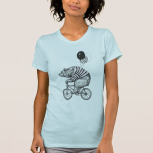 T-shirt Ours de bicyclette de ballon