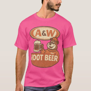 T-shirt Ours de bière de racine rétro AW Vintage en détres