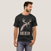 T-shirt Ours de cerfs communs de bière (Devant entier)