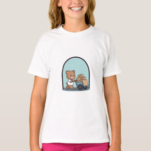 T-shirt Ours de chariot de livraison pour enfants