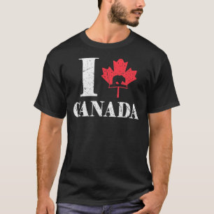 T-shirt Ours de Coeur Fête du Canada Feuille d'érable Fièr