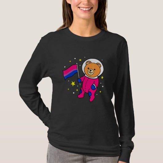 T-shirt Ours De Fierté Bisexuel Dans L'Espace Bisexuel (Devant)