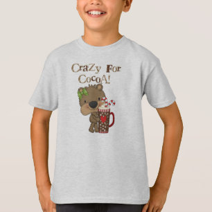 T-shirt Ours de fille fou pour le cacao