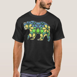 T-shirt Ours de fleurs