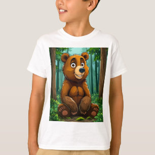 T-shirt 🧸 Ours de forêt mignon cadeau d'aventure pour enf