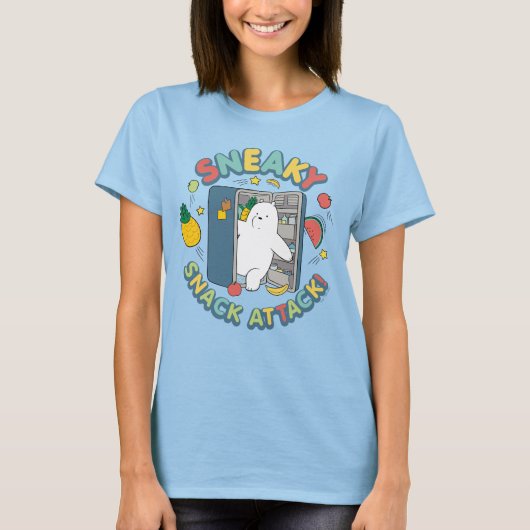 T-shirt Ours De Glace - Attaque Snack Sneaky! (Devant)