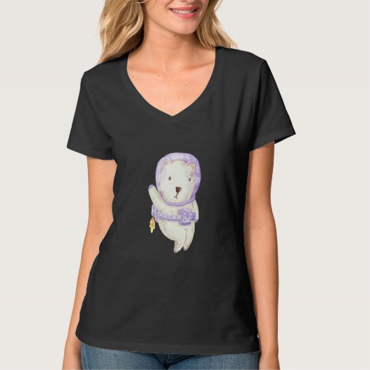 T-shirt Ours de glace mignon asonaute (Devant)