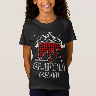 T-Shirt Ours de grammaire Rouge Buffle Plaid Ours de grand