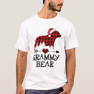 T-shirt Ours de Grammy Pyjama de Noël Rouge Plaid Buffalo 