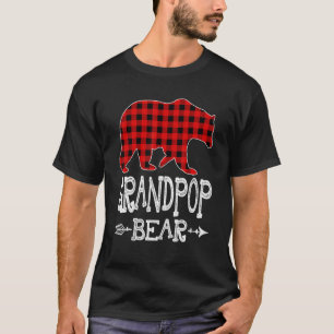 T-shirt Ours de grand-pop Pajama de Noël Buffle rouge carn