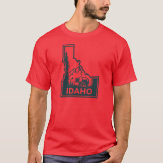 T-shirt Ours de la carte de l'Idaho