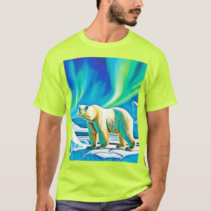 T-shirt Ours de l'Arctique Lumières du Nord