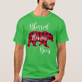 T-shirt Ours de mât béni Rouge Buffalo Vérifier Plaid Fun