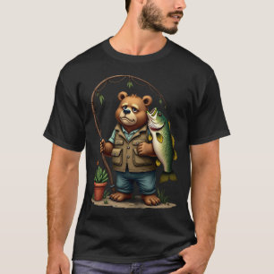 T-shirt Ours de négligence des parents de plantes pêche su