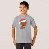 T-shirt Ours de Noël, Ours mignon, Chapeau de Père Noël, É (Devant entier)