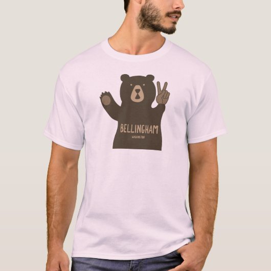 T-shirt Ours de paix de Bellingham Washington (Devant)