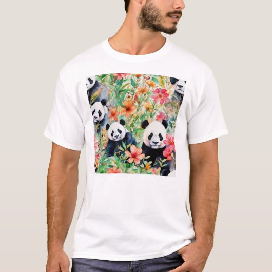 T-shirt Ours de panda aquarelle (Devant)