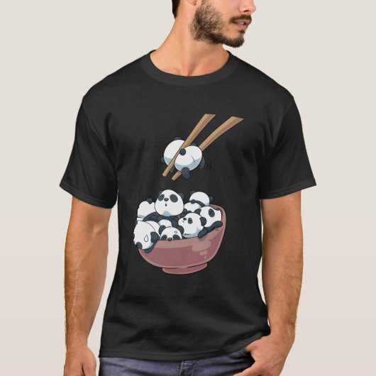 T-shirt Ours De Panda Japonais Ra Noodle Bowl (Devant)