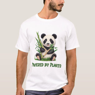 T-shirt Ours de panda propulsé par des plantes