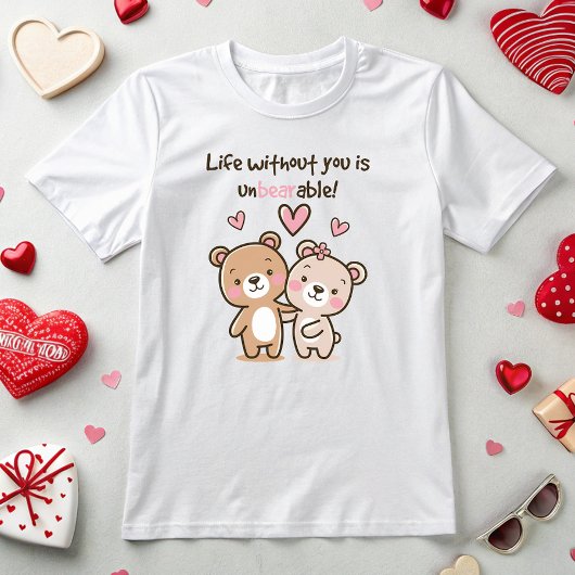 T-shirt Ours de Saint-Valentin mignon