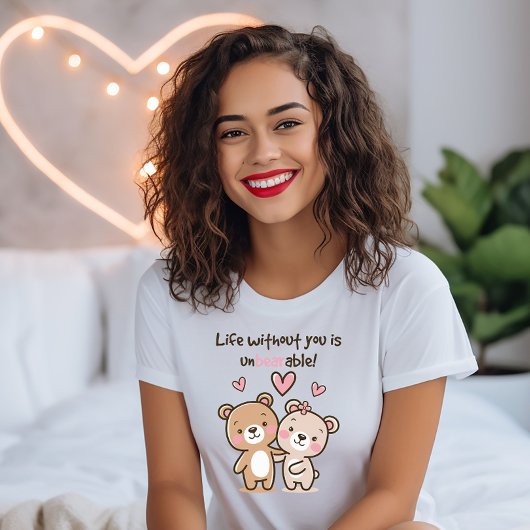 T-shirt Ours de Saint-Valentin mignon