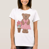 T-shirt Ours de sensibilisation au cancer du sein en robe  (Devant)