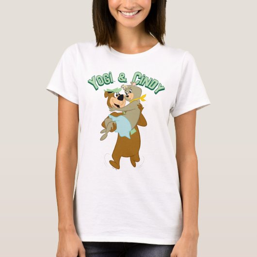 T-shirt Ours de Yogi portant un ours de Cindy (Devant)
