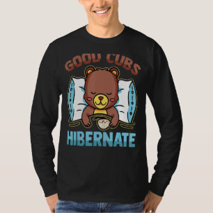 T-shirt Ours Dormir Bons Cubs Hiver Dormir Chaud Ch