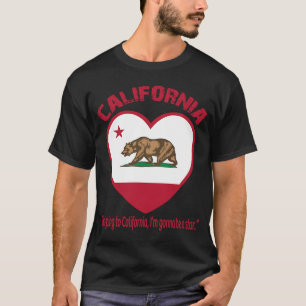 T-shirt Ours Drapeau de Californie Grizzly Ours de Califor