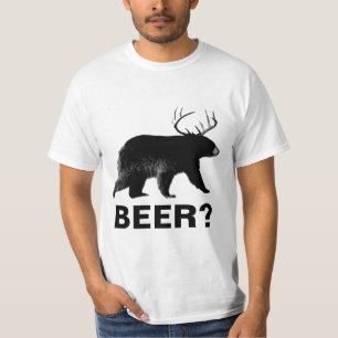T-shirt Ours drôle avec la chemise de bière d'andouillers